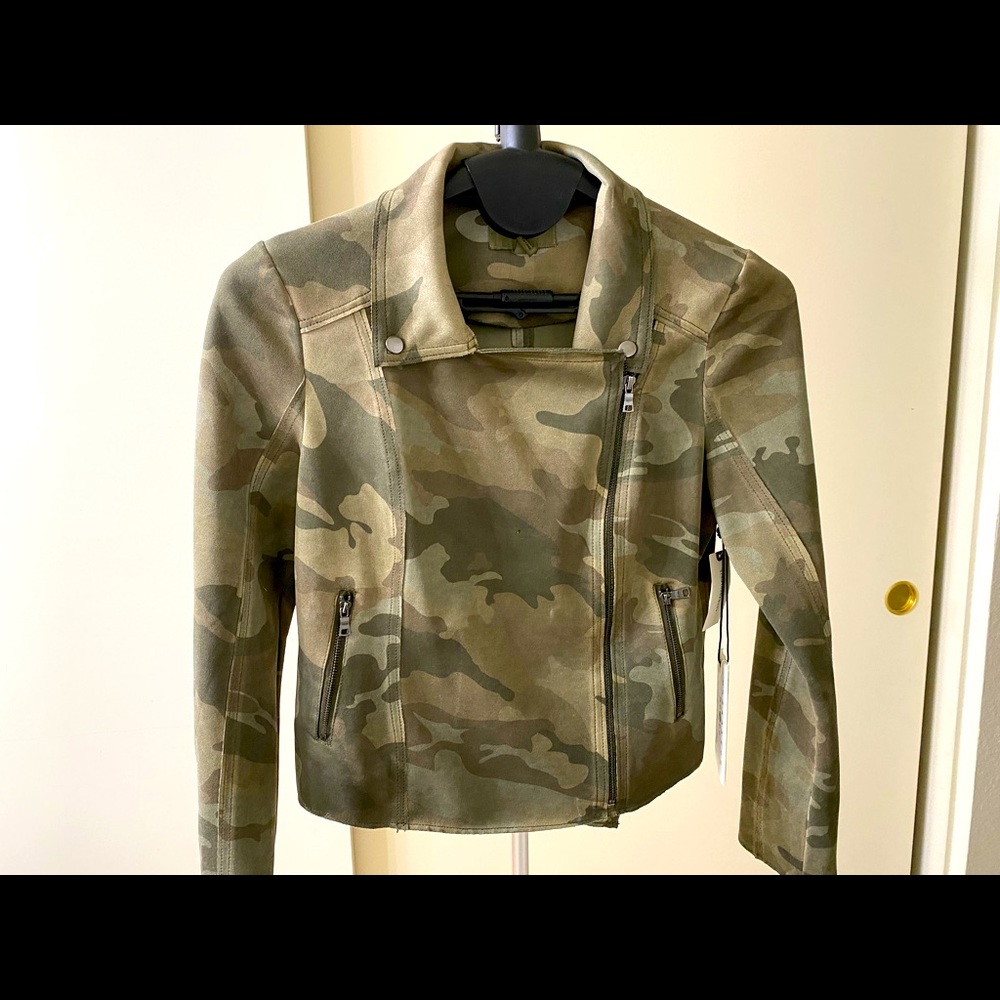 Marrakech motorcycle style jacket - camo - Anthropologie - BNWT